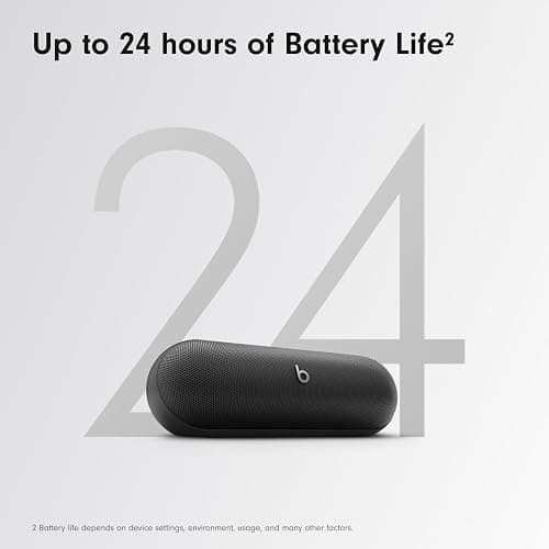 Beats Pill - Portable Bluetooth Speaker - Up to 24H Battery Life, Water Resistant, Bluetooth, Apple & Android Compatible, Seriously Loud Sound for Home, Outdoor and Travel - Matte Black thumbnail 4