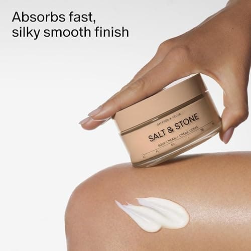 Salt & Stone Body Cream – Saffron & Cedar | Hydrating Formula with Seaweed Extracts, Spirulina & Squalane | Deep Hydration, Skin Barrier Support & Healthy Glow | for all Skin Types (6.7 fl oz) thumbnail 7