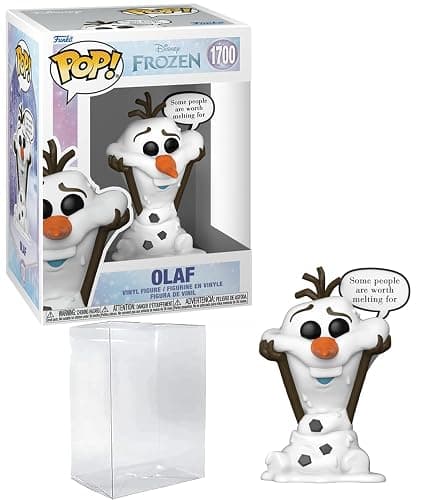 Olaf #1700 Worth Melting For Funko POP! Disney Sayings Figurine Bundle with HOFSM Protector Case - Image 1
