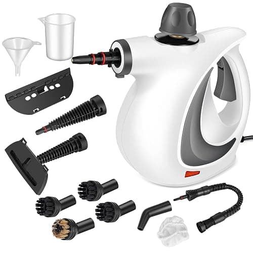 Handheld Pressurized Steam Cleaner with 12 pcs Accessories, Steamer for Cleaning, Steam Cleaner for Home Use, Steamer for Cleaning Car, Furniture, Floor, Upholstery, Grout and Tile, Deep Gray - Image 1