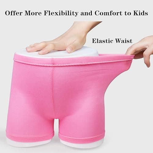 Girls Safety Shorts Under Dress Dance Tights Biker Soft Cotton Thin Pants for Toddler Girls Aged 2-10 thumbnail 4