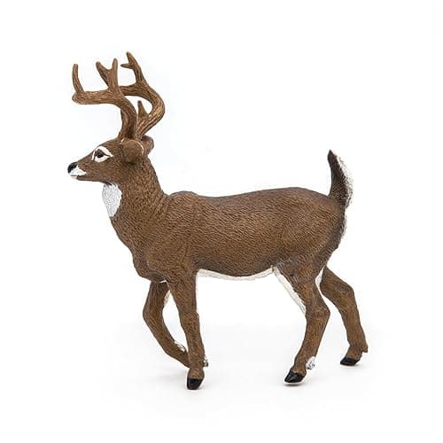 Papo - White-Tailed Deer Figure - Realistic Forest Animal Toy for Kids Age 3+ - Hand Painted Wildlife Model with Antlers - 10.4 x 4 x 10.9 cm - Durable Plastic Figure - Wildlife Collection - 53021 thumbnail 9