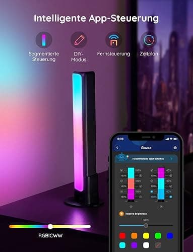 Govee LED Lightbar, RGBICWW TV Hintergrundbeleuchtung Funktioniert mit Alexa und Google Assistant, App Steuerung dimmbar 16 Millionen Farben für TV, Monitor, PC, Zimmer, Gaming Deko thumbnail 4