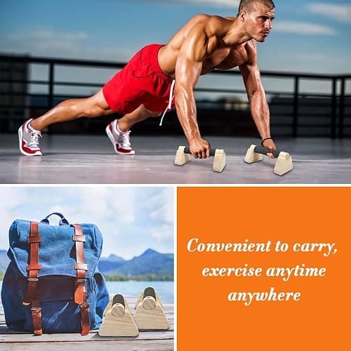 Kalekey Wooden Parallettes Bars, Calisthenics Equipment for Handstand Training, Mini Handle Pumps, Push Up Bars Fitness, Calisthenics Bar, Handstand Blocks and Pushup Handles for Men thumbnail 6