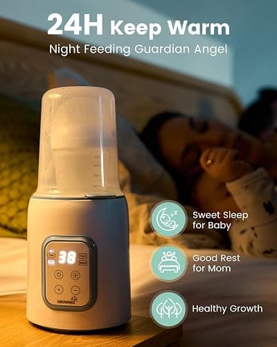 Bottle Warmer, GROWNSY 8-in-1 Fast Baby bottle Warmer with Timer LCD Display Accurate Temperature Control for Breastmilk or Formula thumbnail 5