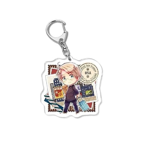 GO2COSY Set of 10 Anime Axis Powers Hetalia Acrylic Keychain Pendant Key Chain Style A thumbnail 7