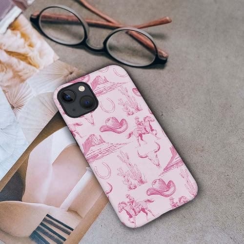 DAIZAG Case Compatible with for iPhone 15 Plus,Vintage Pink Cowboy Hat Horses Cacti Phone Case for iPhone 15 Plus for Girl Women Boy Men thumbnail 8