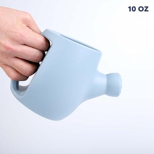 BLUE GINKGO Toddler Gardening Tools - Silicone Beach Toys, Garden Toys for Toddlers | Kids Shovel and Rake Set, Watering Can, Sand Molds | Outdoor Baby Gardening Set (Blue) thumbnail 8