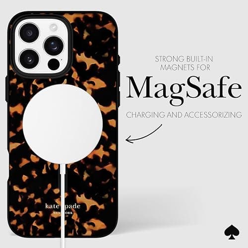Kate Spade New York iPhone 16 Pro Max Case - Compatible with MagSafe - Designer Phone Case - Tortoise thumbnail 6