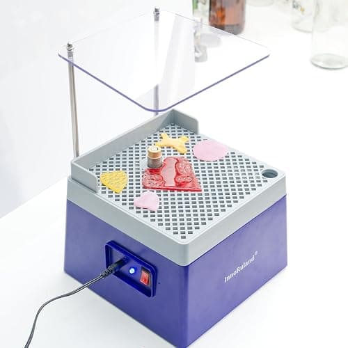 Stained Glass Grinder Mini DIY Grinding Tool, 9V 3.5A Portable Glass Grinder Kit with 5/8" Diamond Grinder Bit for Glass Processing Arts Etc. (Blue) thumbnail 2