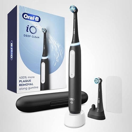 Oral-B iO Deep Clean Rechargeable Electric Powered Toothbrush, Black with iO Series 3 Limited, 2 Brush Heads and Travel Case - Pressure Sensor to Protect Gums - 3 Cleaning Settings - 2 Minute Timer thumbnail 11