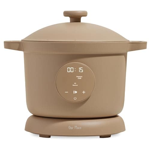 Our Place Dream Cooker | 6 Qt Ceramic Nonstick Multicooker & Pressure Cooker with Touchscreen Controls & Auto Steam Release | 4 Modes: Pressure Cook, Sauté/Sear, Slow Cook & Warm | Steam - Image 1