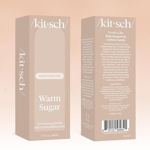 Kitsch Hair Perfume for Women - Warm Sugar | Clean, Deodorizing & Patented Odor-Eliminating Technology Hair Spray & Body Mist - Freshen Hair, Body & Pillows - Pink Grapefruit & Vanilla Scent - 50mL thumbnail 9