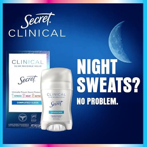 Secret Clinical Strength Antiperspirant Deodorant for Women, 3X Stress Protection, 72hr Sweat & Odor Protection, PH Balancing Minerals, Clear Gel, Completely Clean Scent, 2.6 oz thumbnail 7