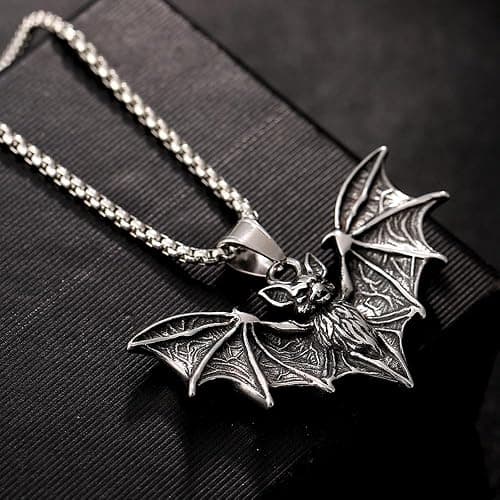 YWMAN Bat Necklace for Men - Stainless Steel Vampire Pendant, Gothic Halloween Goth Jewelry‌ thumbnail 4