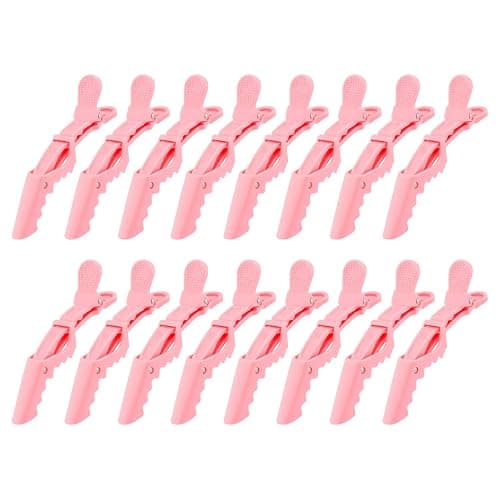 Ondder 24 Pack Large Alligator Clips for Hair Sectioning, Coloring, Cutting - Pink Pro Salon Barber Hair Styling Accessories for Women and Men thumbnail 7
