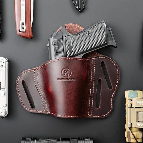 Kosibate 1911 Holster OWB, Leather Pancake Holster Fits All 1911 Style Handguns - Colt 1911 - Sig Sauer - Remington - Ruger & More thumbnail 7