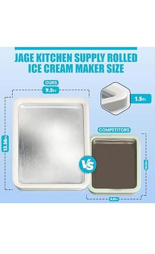 Extra Large Rolled Ice Cream Maker (14"x10") - Make Instant IceCream w/the Family - Manual Roll Your Own IceCream - Roll Ice Cream Tray thumbnail 2