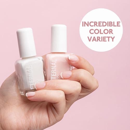Eternal White French Nail Polish Set (ET VOILA) - Clear Nail Polish Set for Girls - Lasting & Quick Dry Pastel Nail Polish Set for Women for Home DIY Mani Pedi - Made in USA, 13.5mL (Set of 5) thumbnail 2