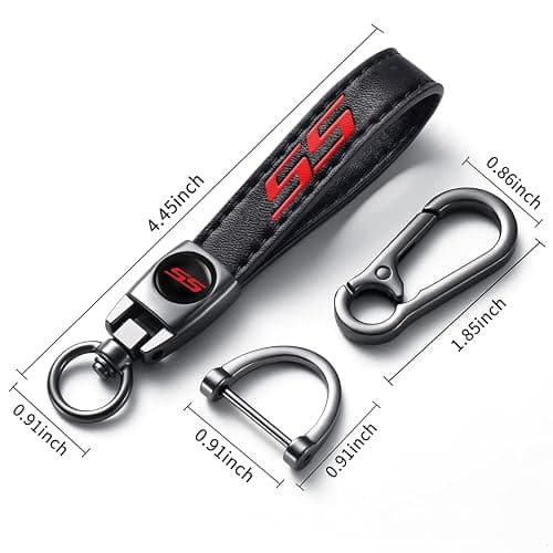 Chevy Camaro SS leather keychain accessory  thumbnail 2