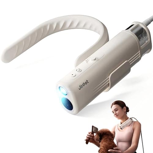 JirPet Neck Dryer for Pet Grooming, Hands-Free High Velocity Dog Dryer | 146 MPH(75 m/s) Air Speed, 250 Million Negative Ions, 1500W Professional Low Noise Dog Dryer with 3 Speeds & 4 Temp, Portable - Image 1