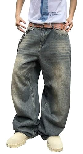 HUNGSON Baggy Jeans Wide Leg Jeans, Loose Fit Denim Jeans - Image 1