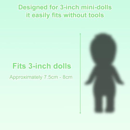4 Sets 3in Angel Doll Clothes, Toy Collector Costume with Tops & Skirts for Display and Decoration(Green) thumbnail 5