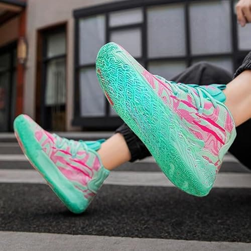 FOTN Womens Multicolour Lace Up Fashion Sneaker High-Top Casual Breathable Sports Athletic Walking Running Basketball Shoes thumbnail 2
