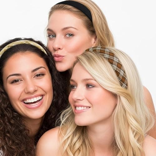 Huachi Headbands for Women Trendy Non Slip Headbands 1 inch Wide Cute Headband for Girls, Fall Head Bands Elastic Hair Bands Fashion Hair Accessories 4PCS thumbnail 4