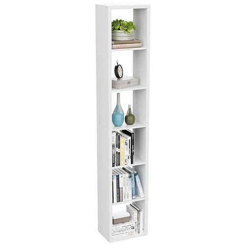 VDNEND Cube Storage Organizer Bookcase, Decorative 11 inch Open Back Cubical Shelf with Thickened Border, Display Bookshelf for Living Room, Home Office, Sturdy Room (White, 6 Cube,Vertical) thumbnail 6