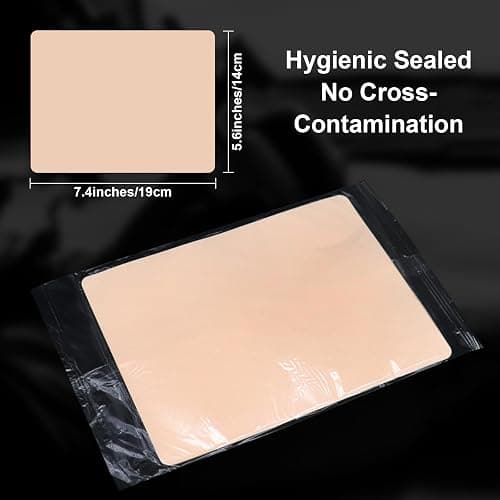 Blank Tattoo Practice Skins - Autdor 20Pcs Tattoo Skin Practice Double Sides 8x6" Fake Skin Tattooing and Microblading Eyebrow Practice Skin for Tattoo Supplies,Beginners and Experienced Artists thumbnail 5