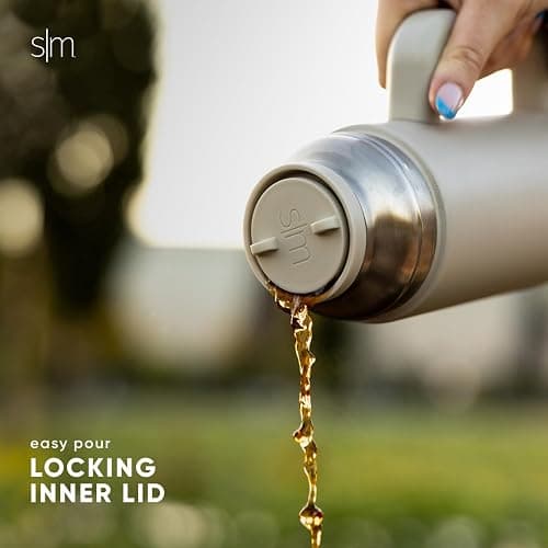 Simple Modern 36oz Insulated Hot Beverage Bottle with 2 Mugs | Travel Coffee Thermos for Hot Drinks | Twist and Pour Top | Commute, Travel, and Picnic Friendly | Roam Collection | Midnight Black thumbnail 2