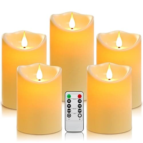 Da by flameless Candles,LED Candles Battery Candle Height 10cm × 2, 13.5cm × 2, 16.5cm × 1; Diameter 8cm; 5PCS Latest Style Battery Candle thumbnail 5