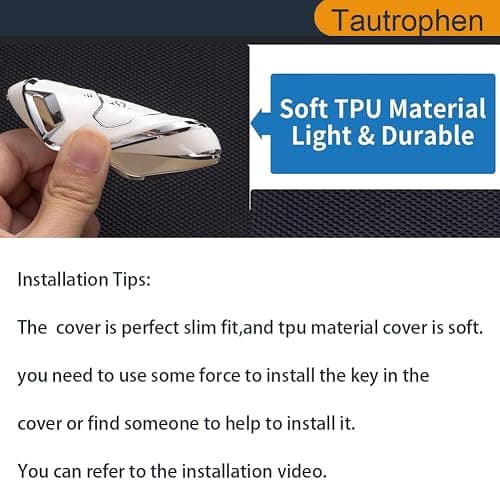 Tautrophen Key Fob Cover Fit for Toyota Camry Mirai 2025 Crown Corolla Grand Highlander Tundra Venza Sequoia thumbnail 6