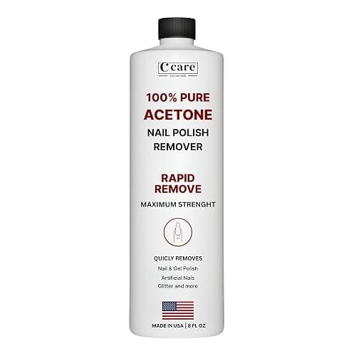 100% Pure Acetone Nail Polish Remover | Professional Quality | Easy To Use | Rapidly Removes Natural, Gel, Acrylic, shellac, and Glitter Nails | 8 Fl oz - Image 1