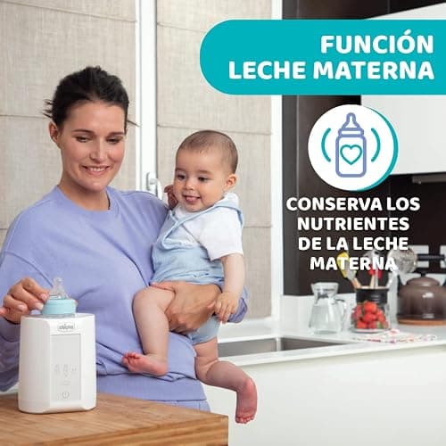 Chicco Calienta Biberones Doméstico, Calentador de Biberones con 2 Programas y Apagado Automático, Calienta a la Temperatura Ideal – Calentador de Alimentos para Bebés, Apto para Tarros, Blanco thumbnail 4