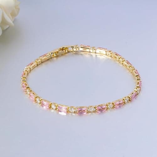 CiNily Adjustable Tennis Bracelets for Women Teen Cubic Zirconia Bracelet | 14K White Gold Plated, Rose Gold, Gold Plated, Hypoallergenic, Slider Bracelet Jewelry Gift thumbnail 5