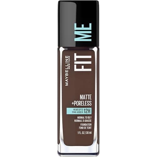 Maybelline Fit Me Matte + Poreless Liquid Oil-Free Foundation Makeup, For Normal to Oily Skin, Medium Coverage, Breathable & Lightweight, Non-comedogenic, Shade: Espresso (Packaging May Vary) - Image 1