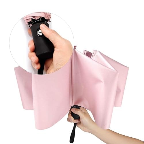 Shinok Travel Umbrella Compact Folding Sun Umbrellas Lighweight Auto Open Close for Women Parasol thumbnail 2