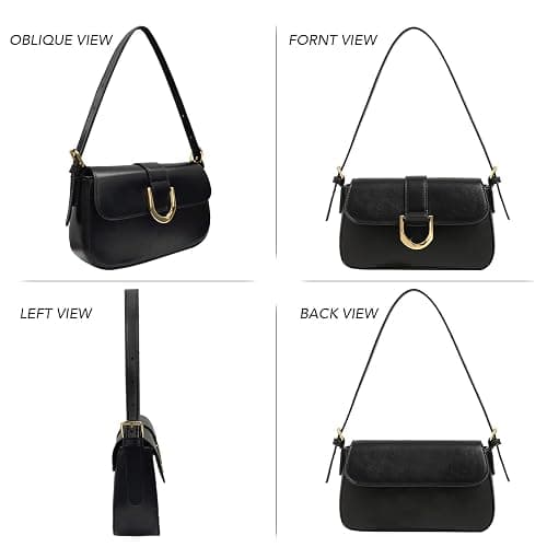 Shoulder Bag for Women, Small Purses Hobo Bags for Women, PU Leather Vintage Handbag with 2 Adjustable Shoulder Strap thumbnail 7