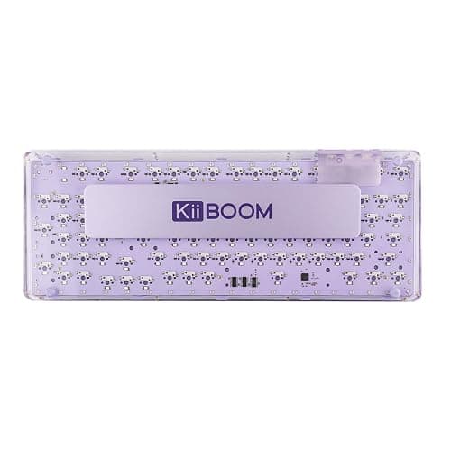 KiiBoom Phantom 98 Hot Swappable Crystal Gasket-Mounted Mechanical Keyboard, Triple Mode NKRO Gaming Keyboard with South-Facing RGB, Clear Keycaps, 8000mAh Battery for Win/Mac (Purple) thumbnail 7