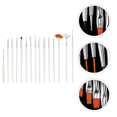 FOYTOKI Nail Polish Pens for Nail Art 30 Pcs Cake Carving Brush Set for Craft Clay Diy Tools thumbnail 6
