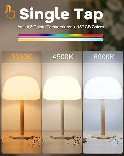 Waterproof Shower Lamp Cordless Lamp - 7500mAh Rechargeable Table Lamp, Bathroom Lamp, RGB 15 Colors & 3 Color Temperature Touch Dimmable, Shower Light for Inside Shower, Bathtub, Bedroom,1PC thumbnail 4
