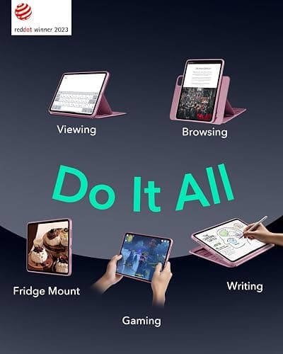 ESR for iPad Pro 13 Inch Case (M5/M4) 2025/2024, Rotating Case with Removable Magnetic Cover, Adjustable Portrait/Landscape Stand, 9 Standing Angles, Shift Series, Pink thumbnail 3
