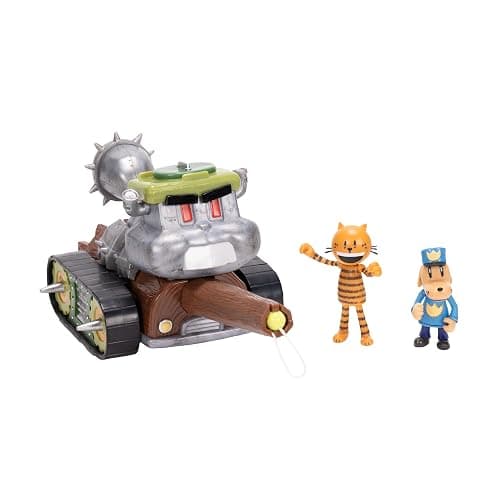 JAKKS Dog Man Squirrel Tank Shooter Vehicle Playset with Petey and Dog Man Action Figures - Image 1