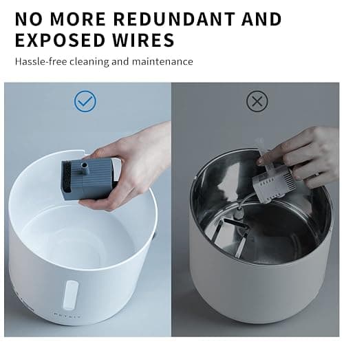 PETKIT EVERSWEET Solo 2 Cat Water Fountain with Pump, Ultra Quiet 70oz/2L Pet Water Fountain for Cats and Dogs Inside, 3 Working Modes, Visualization Window, (App Control) | 70oz/2L Pet Water Fountain for Cats and Dogs Inside, 3 Working Modes, Visualization Window, App Control thumbnail 3