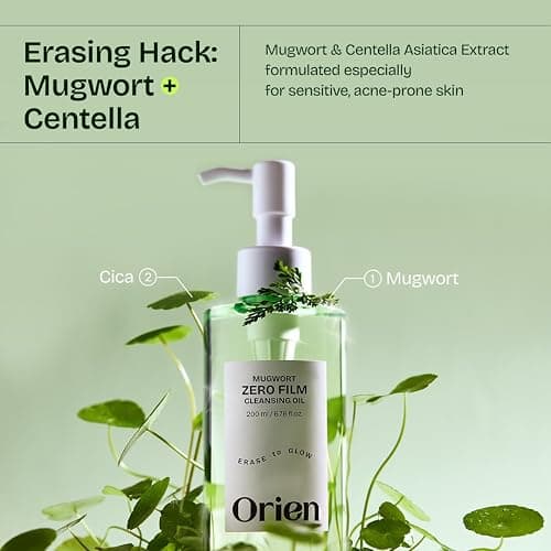 Orien Mugwort Zero Film Cleansing Oil 6.76 fl.oz. 200ml ㅣDaily Makeup Blackhead Removal No pore clogging Korean skincare double cleansing thumbnail 3