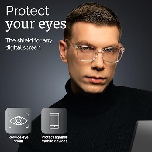 livho High Tech Blue Light Glasses - Advanced Blue Light Blocking Computer Glasses - Screen Fatigue & UV Protection thumbnail 2