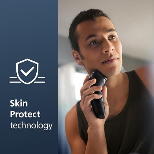 Philips Norelco Shaver 2400 Series, Wet and Dry Electric Shaver, Pop-up Trimmer, P-Cap, Deep Black, Model X3001/90 thumbnail 2