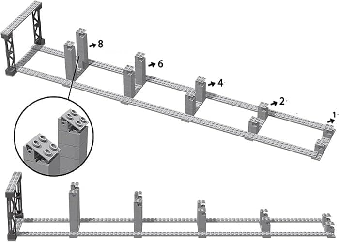 CALMDR 202 Pcs City Train Tracks Building Block Set Compatible with Lego, Industrial Theme, Straight Tracks, 6 Years - 12 thumbnail 5